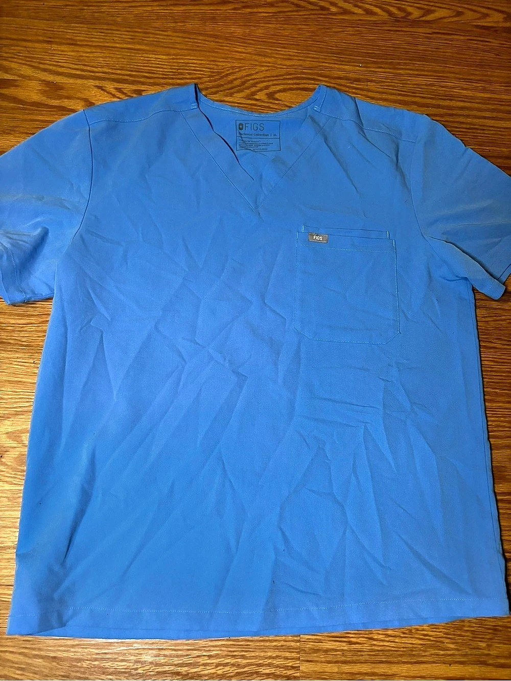 FIGS Technical Collection scrub top Blue XL Like New